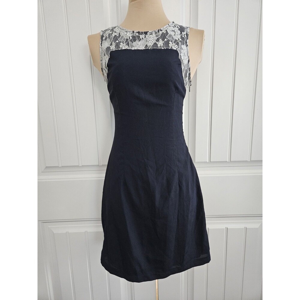 Cocolove Navy Blue And White Lace Sheath Dress Size S Coco Love